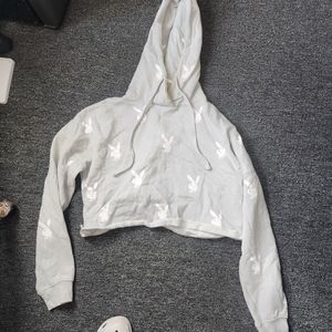 Cropped playboy sweater